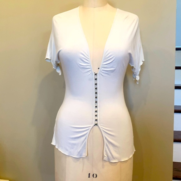 Armani Jeans sexy jersey low cut top - Picture 1 of 8